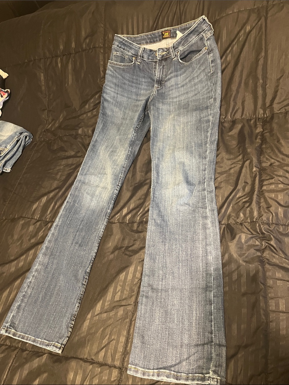 Lee Light Blue Flare Jeans - Classic Stretch Denim